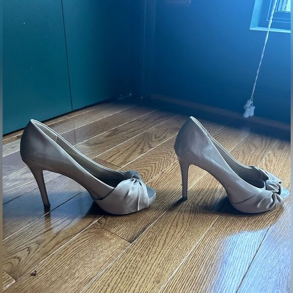 Nude Peep-Toe Heels - Picture 8 of 12